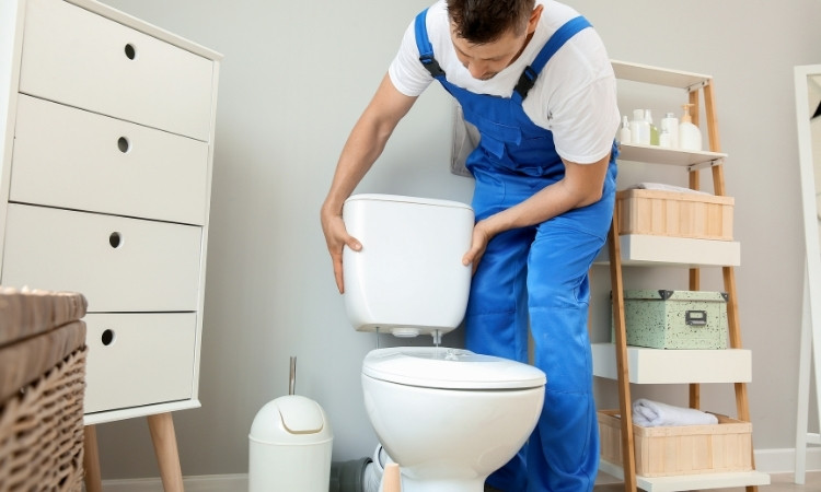 install a toilet tank